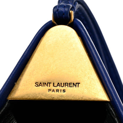 Saint Laurent Lambskin Pyramid Clutch Blue 7 of 10