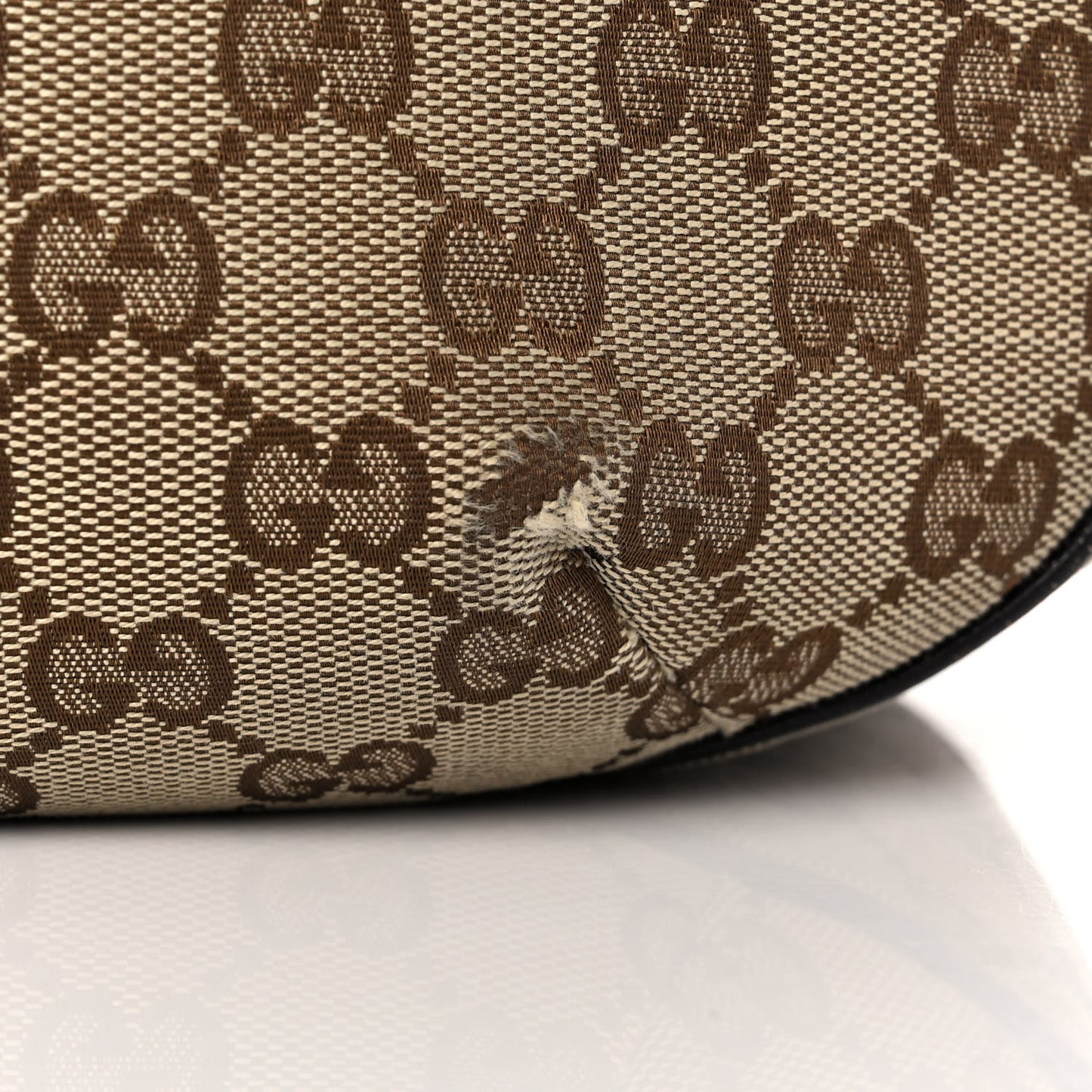 Monogram Large New Ladies Web Hobo Dark Brown
