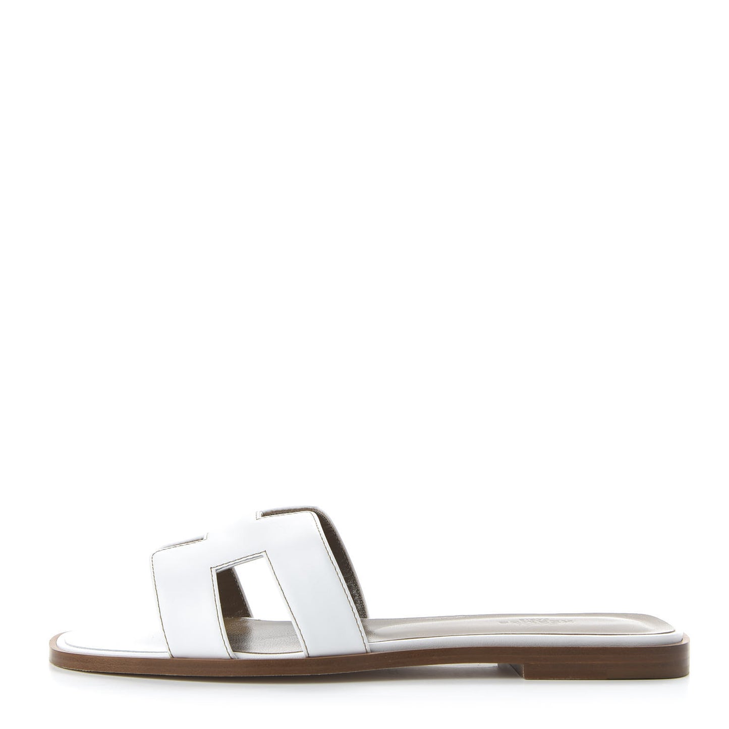 Box Calfskin Oran Sandals 39 White