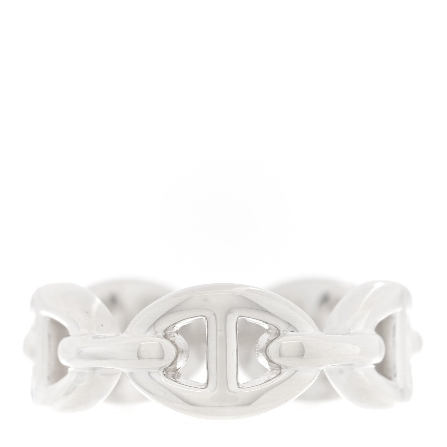 Sterling Silver PM Chaine d'Ancre Enchainee Band Ring 50 5.5
