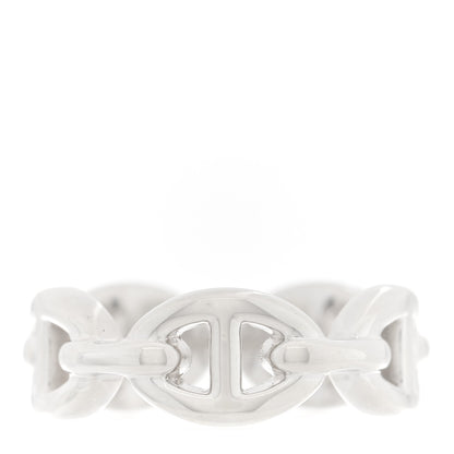 Hermes Sterling Silver PM Chaine d'Ancre Enchainee Band Ring 50 5.5 1 of 6