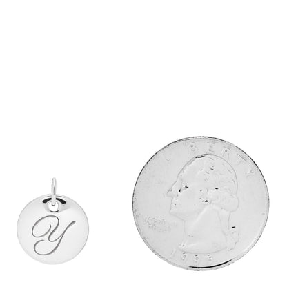 Tiffany Sterling Silver Letter Y Disc Charm 2 of 3