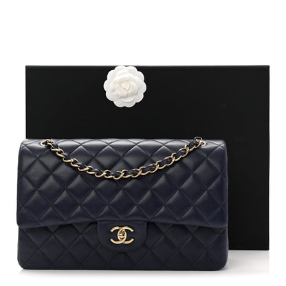 Chanel Caviar Quilted Jumbo Double Flap Dark Navy 11 of 11