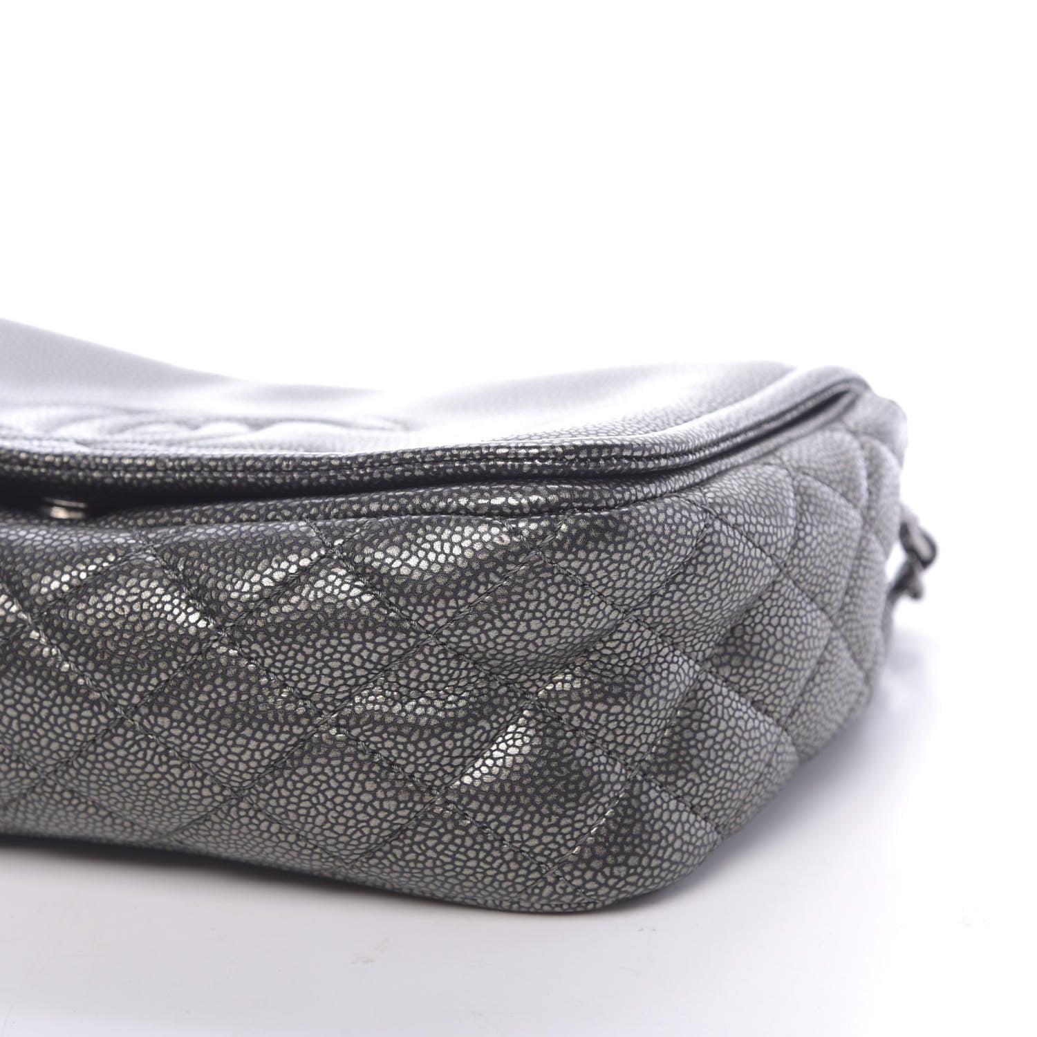 Chanel Metallic Caviar Medium Timeless CC Flap Dark Silver 9 of 11