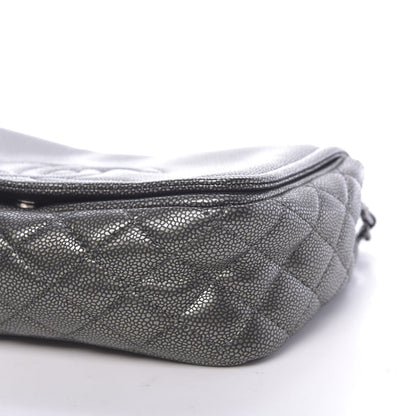 Chanel Metallic Caviar Medium Timeless CC Flap Dark Silver 9 of 11