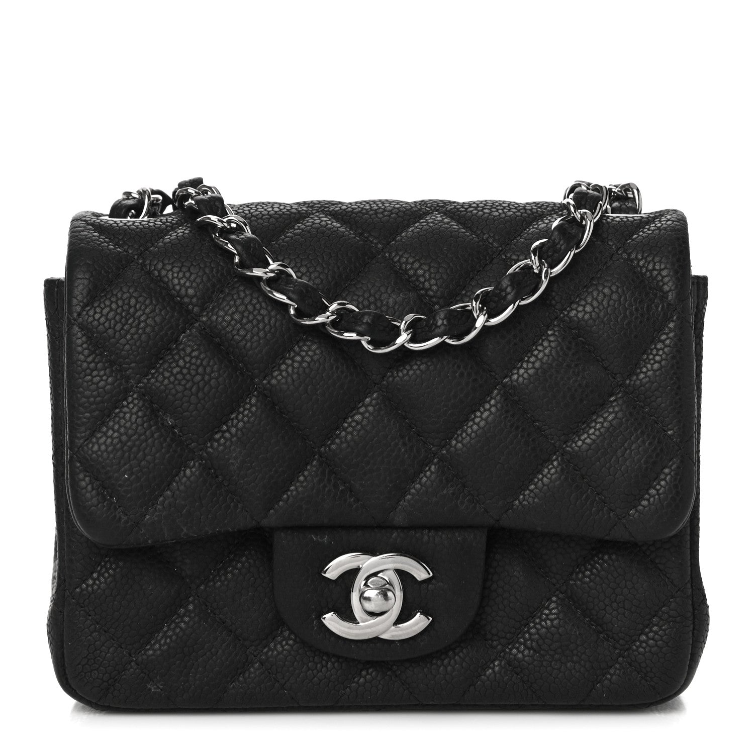 Chanel Iridescent Caviar Quilted Mini Square Flap Black 1 of 11