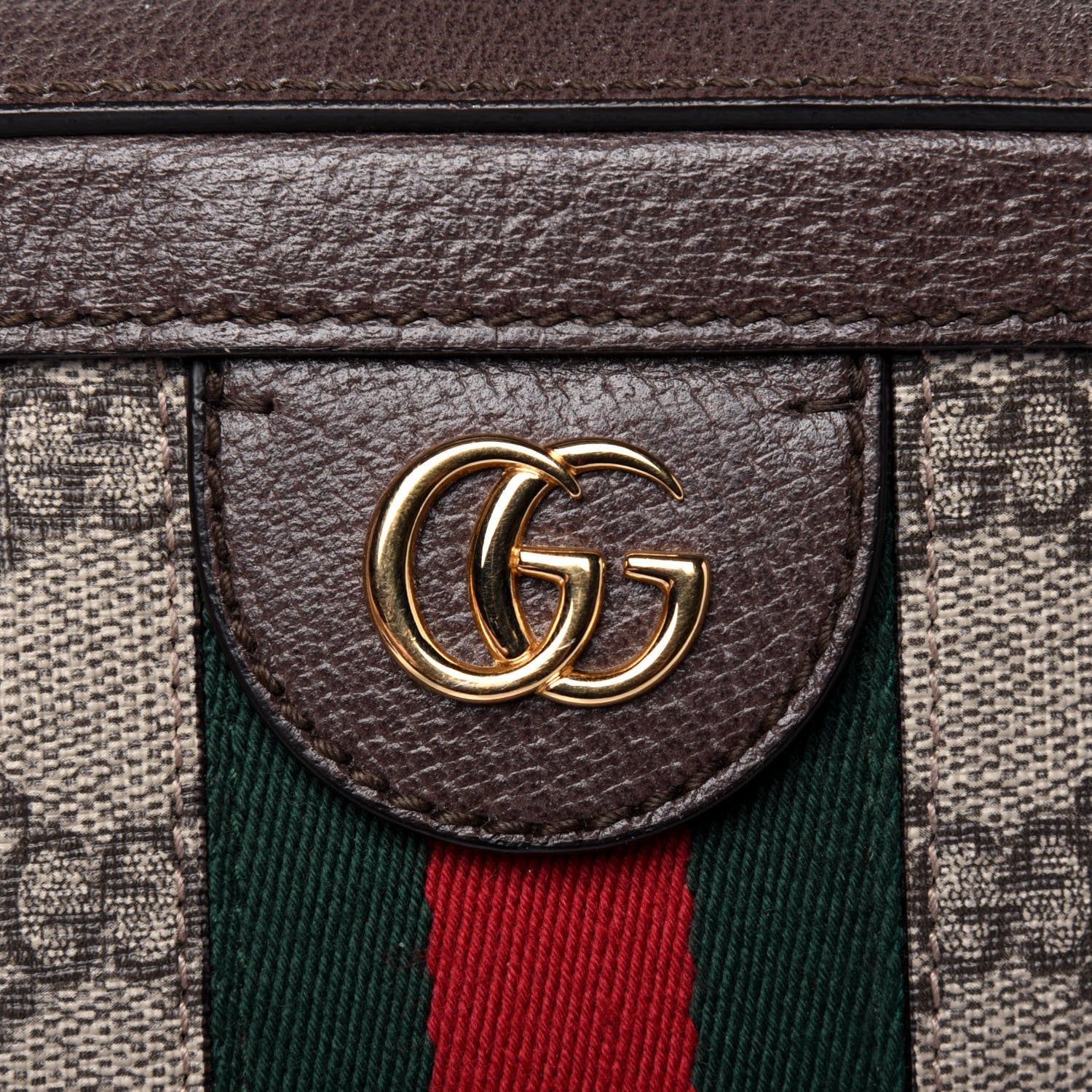 Gucci GG Supreme Monogram Web Small Ophidia Top Handle Shoulder Bag Brown 18 of 23