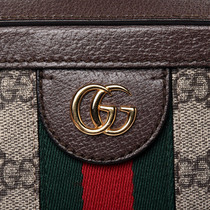 Gucci GG Supreme Monogram Web Small Ophidia Top Handle Shoulder Bag Brown 18 of 23