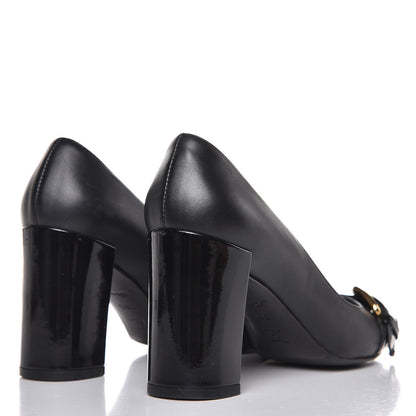 Louis Vuitton Calfskin Buckle Pumps 36.5 Black 4 of 10