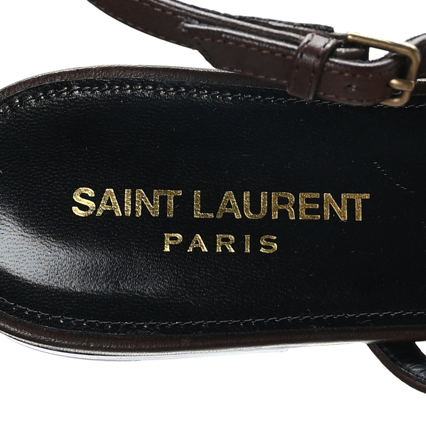 Calfskin Cassandra Monogram Sandals 39.5 Moro