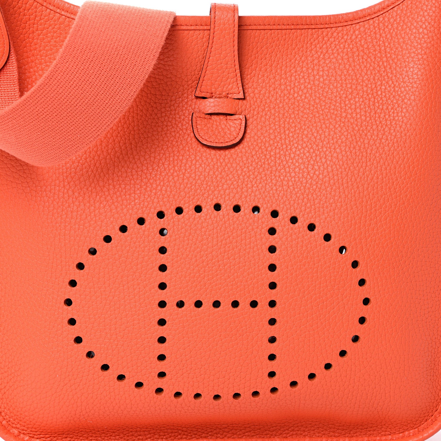 Hermes Taurillon Clemence Evelyne III PM Orange Poppy 7 of 9