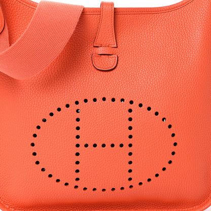 Hermes Taurillon Clemence Evelyne III PM Orange Poppy 7 of 9