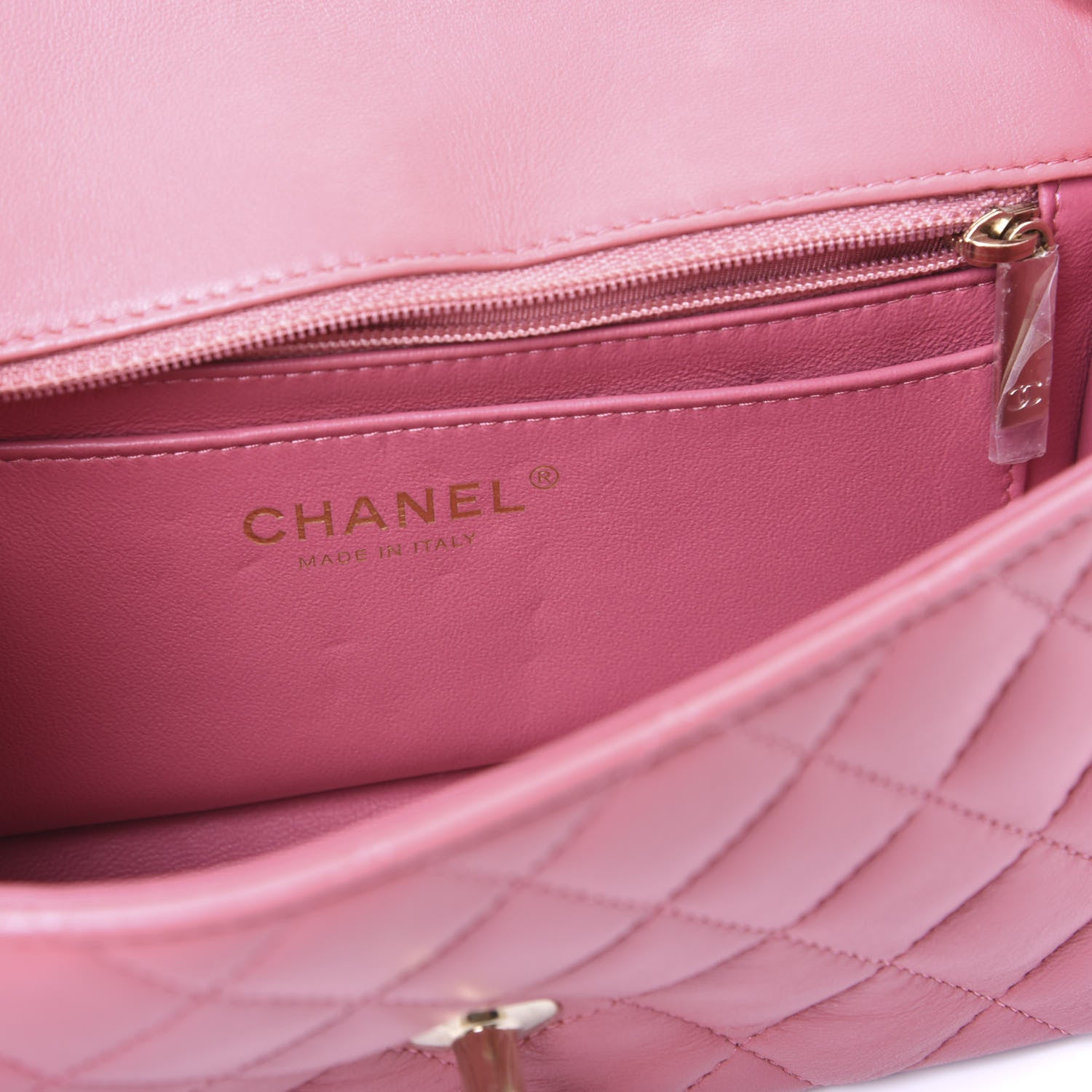 Chanel Lambskin Quilted Valentine Charms Mini Rectangular Flap Pink 7 of 10