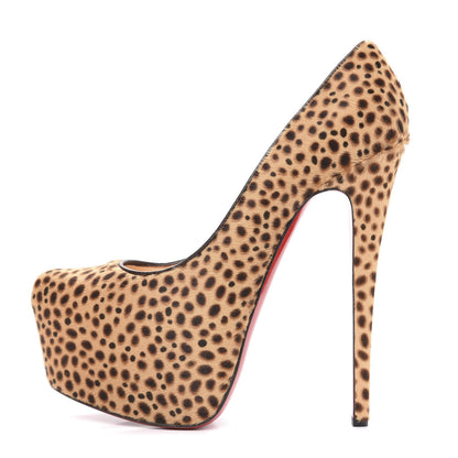 Christian Louboutin Calf Hair Cheetah Print Daffodile 160 Pumps 38 Sahara 1 of 8