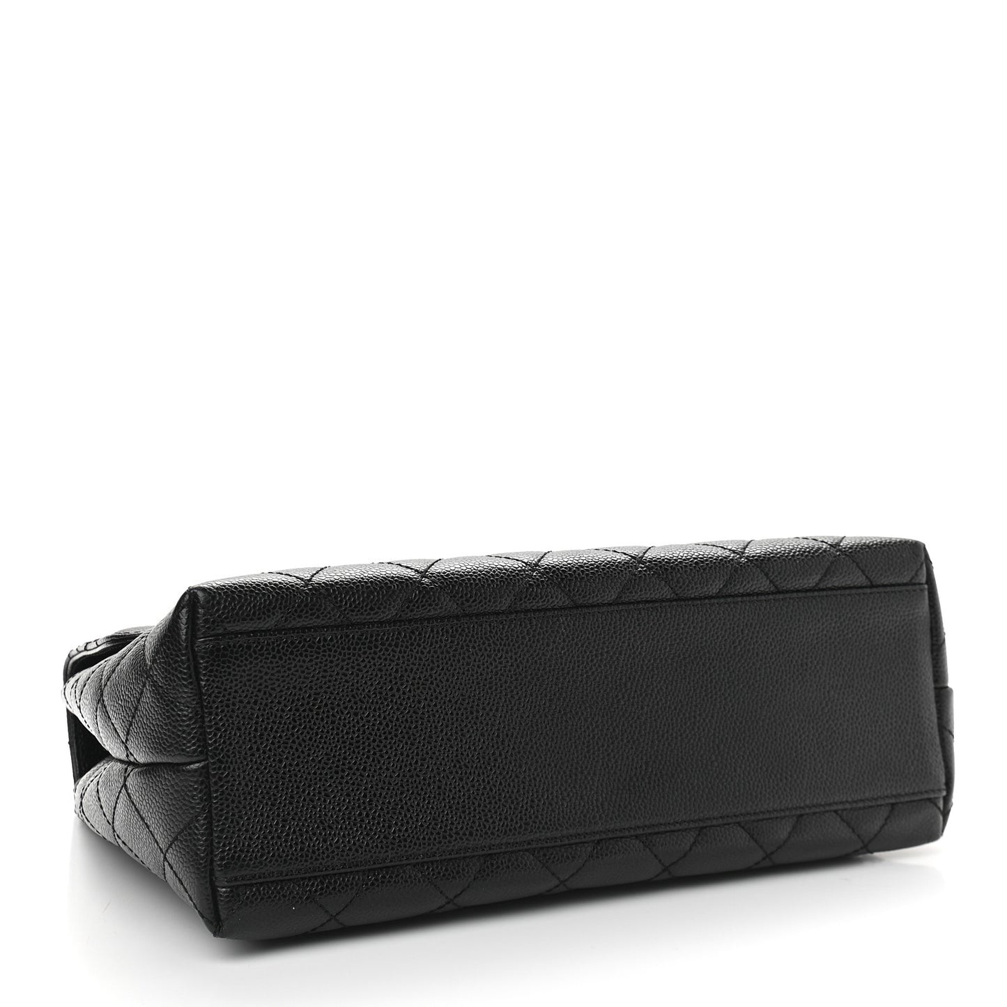 Caviar Quilted Jumbo Kelly Flap Black