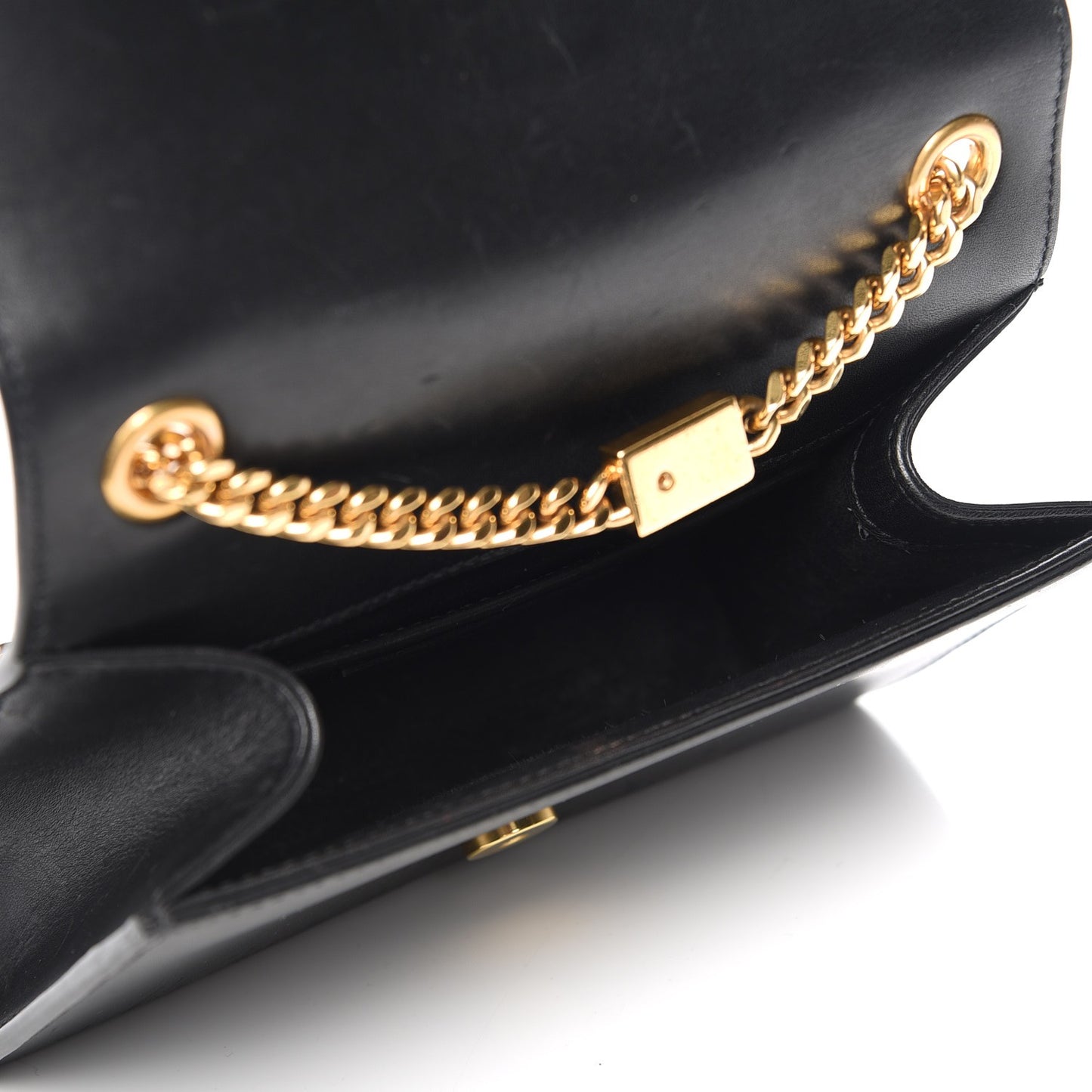Calfskin Small Classic Monogram Kate Tassel Satchel Black