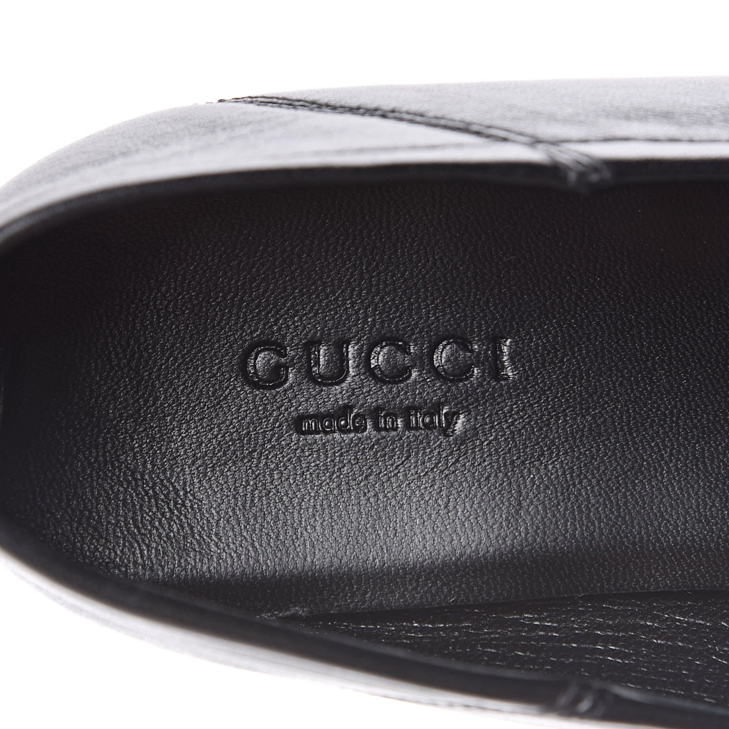 Gucci Lambskin Womens Brixton Horsebit Loafers 39.5 Black 7 of 9