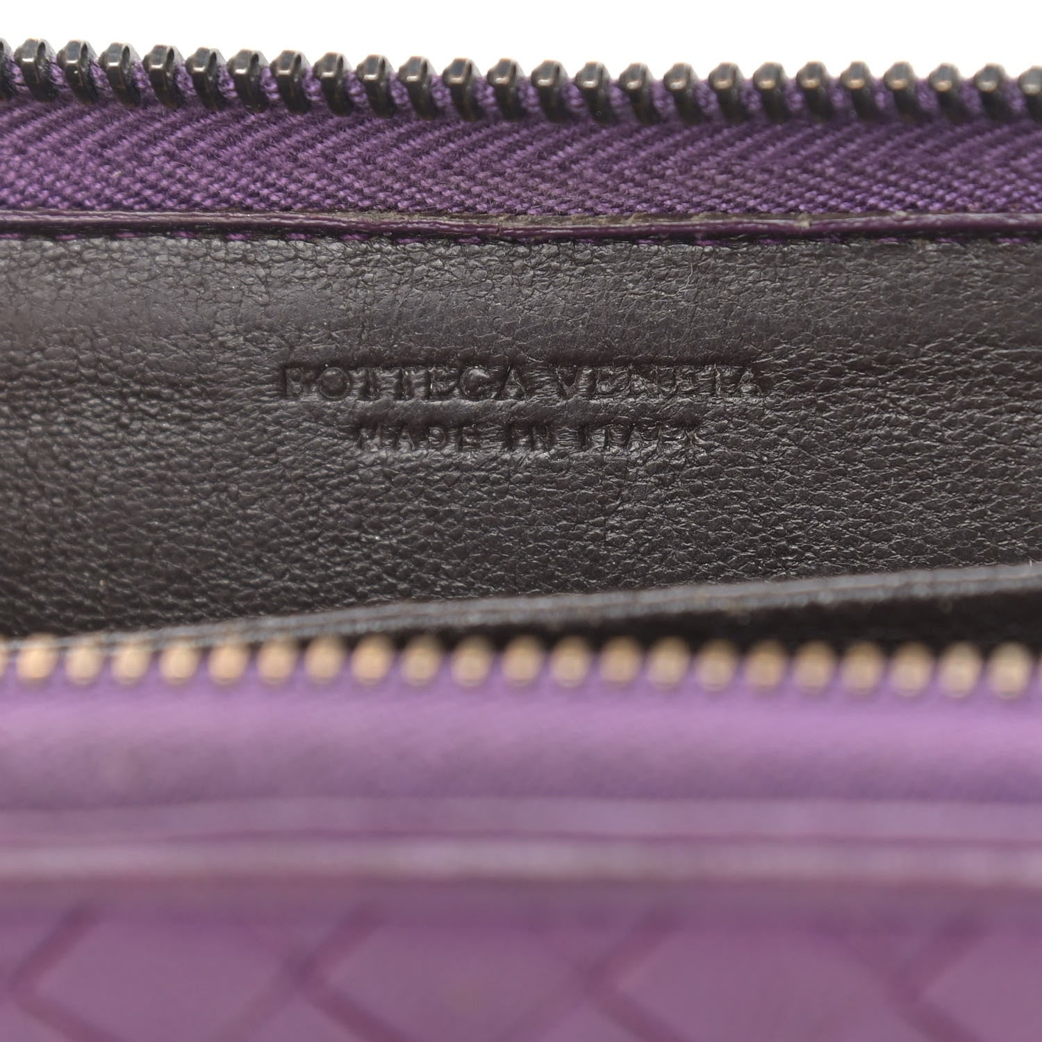 Bottega Veneta Nappa Intrecciato Zip Around Coin Purse Purple 6 of 13