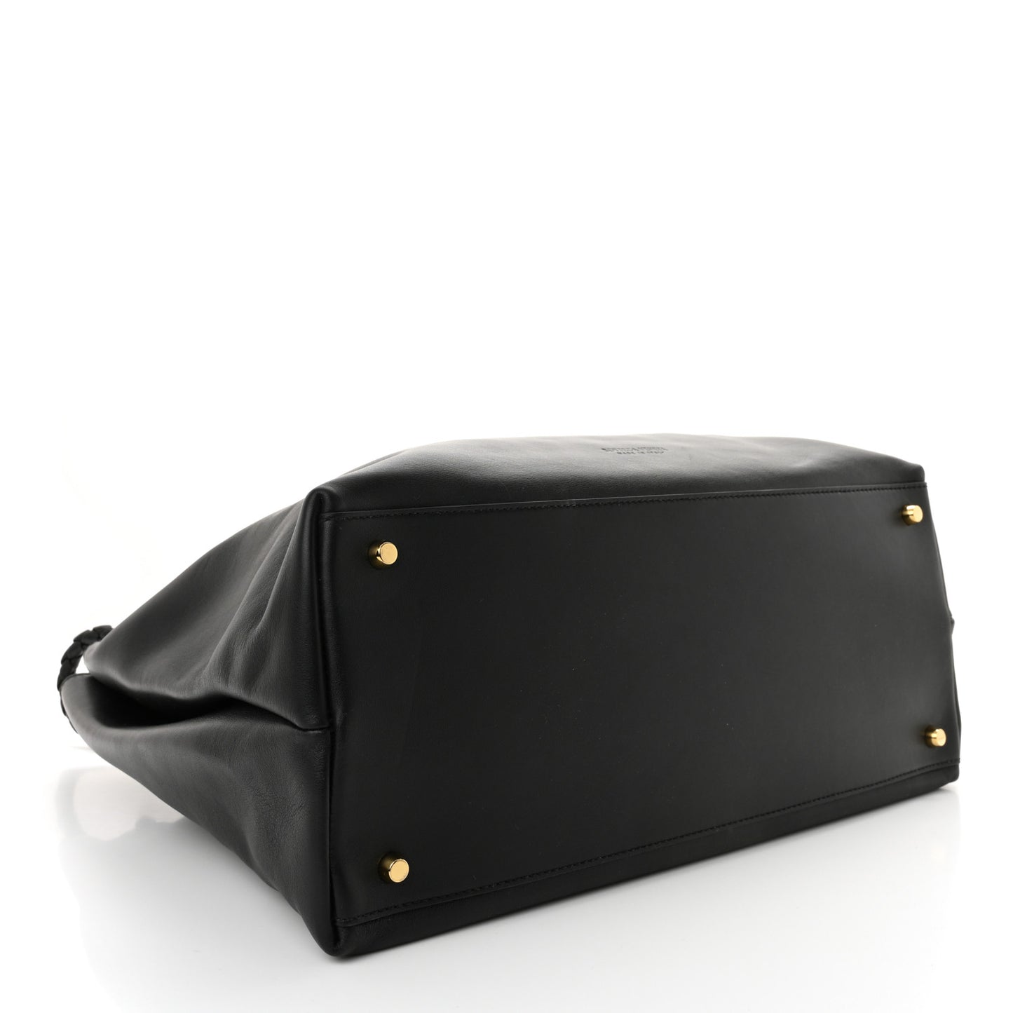 Silky Calfskin Large Andiamo Shoulder Bag Black
