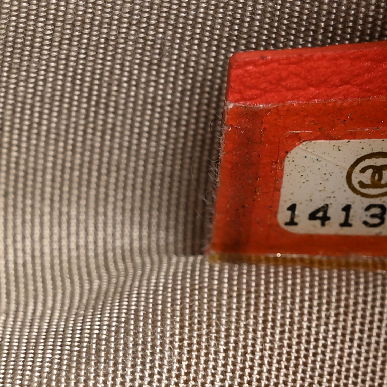 Chanel Goatskin Jacket Embossed Cosmetic Case Orange 7 of 11