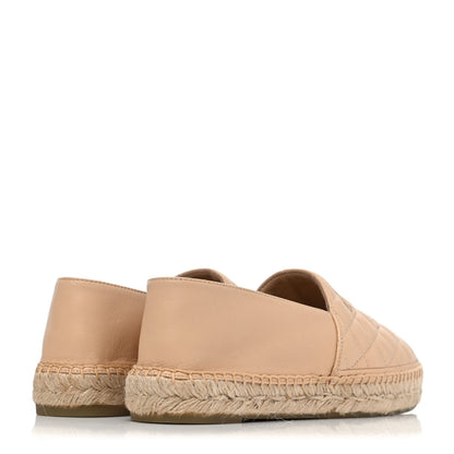 Chanel Lambskin Quilted CC Espadrilles 38 Beige 3 of 4