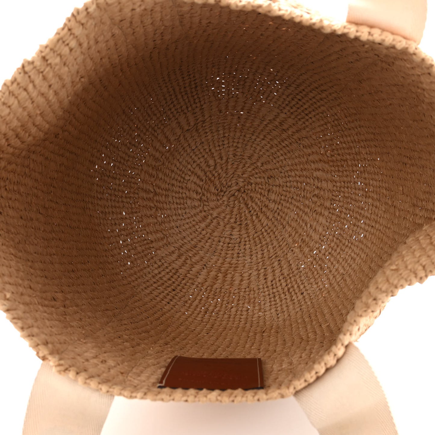 Raffia Large Woody Tote White
