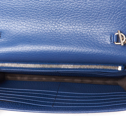 Gucci Dollar Calfskin Interlocking G Chain Wallet Caspian 4 of 8