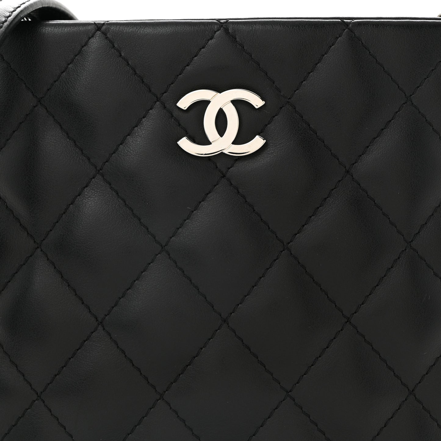 Lambskin Quilted Crossbody Bag Black