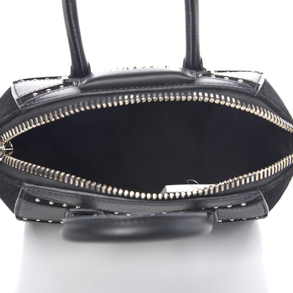 Givenchy Calfskin Suede Mini Studded Chevron Antigona Black 5 of 18