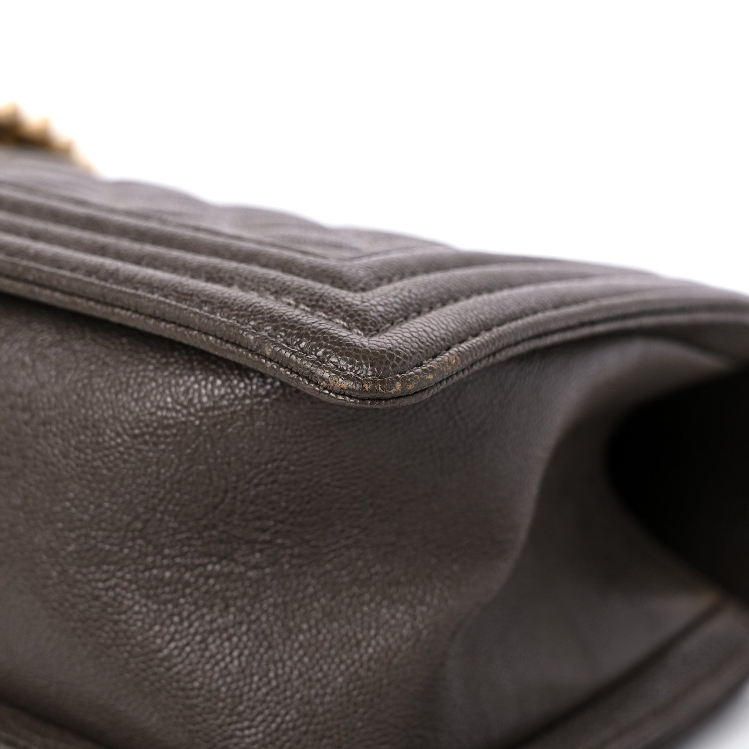 Chanel Caviar Quilted Medium Boy Flap Khaki 11 of 13