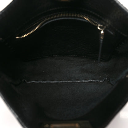 Valentino Garavani Pebbled Calfskin Mini Rockstud Flip-Lock Messenger Bag Black 5 of 12