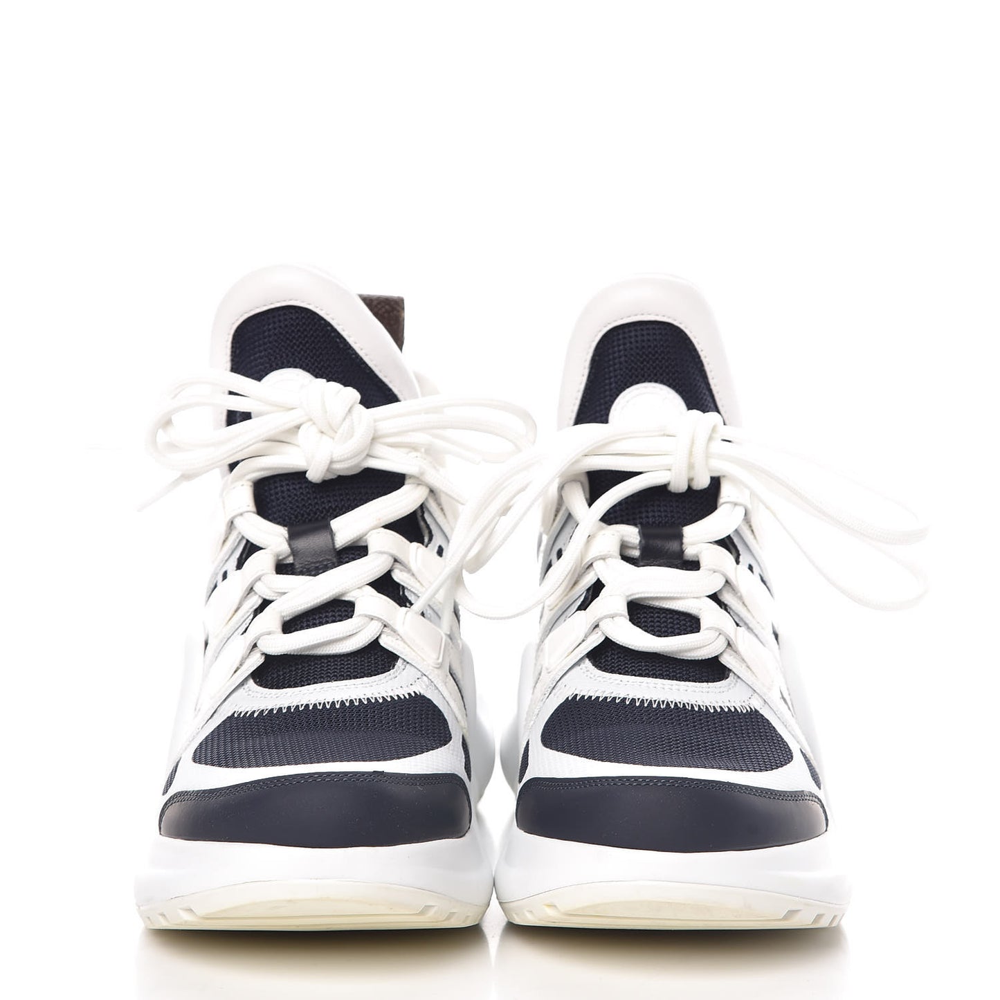 Calfskin Technical Nylon LV Archlight Sneakers 35.5 Marine