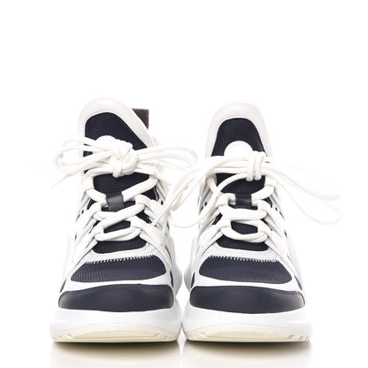 Louis Vuitton Calfskin Technical Nylon LV Archlight Sneakers 35.5 Marine 2 of 10