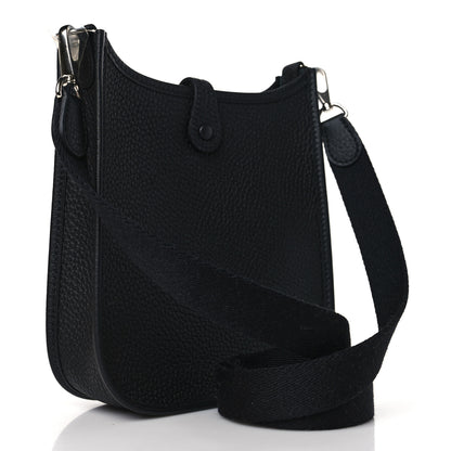 Hermes Taurillon Clemence Evelyne TPM Black 3 of 10