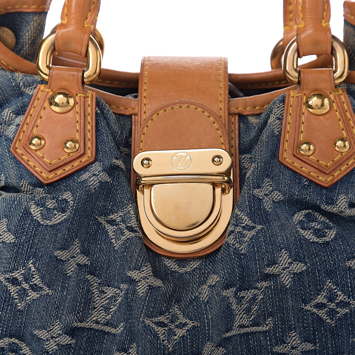Louis Vuitton Monogram Denim Pleaty Blue 6 of 9
