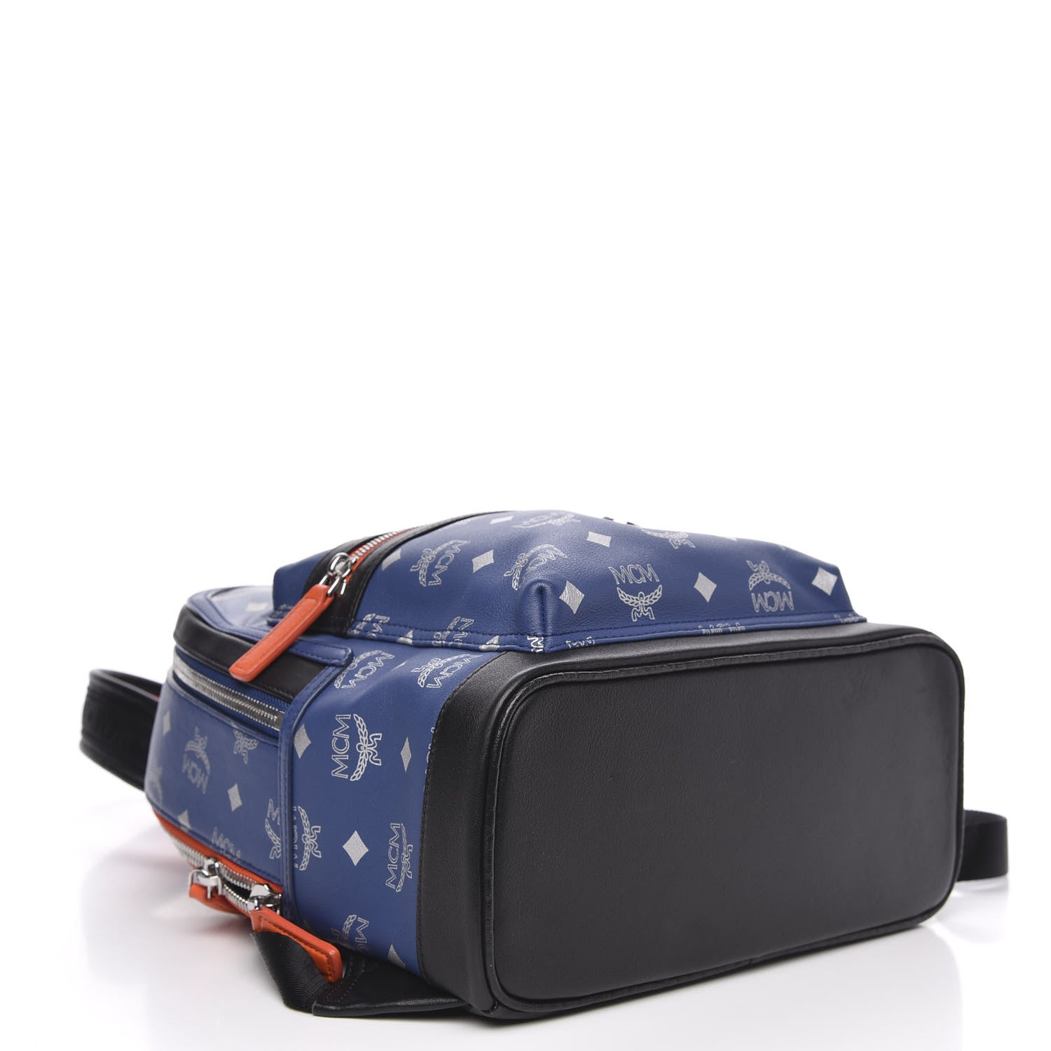 MCM Visetos Reflective Nylon Small Resnick Backpack Blue 3 of 12