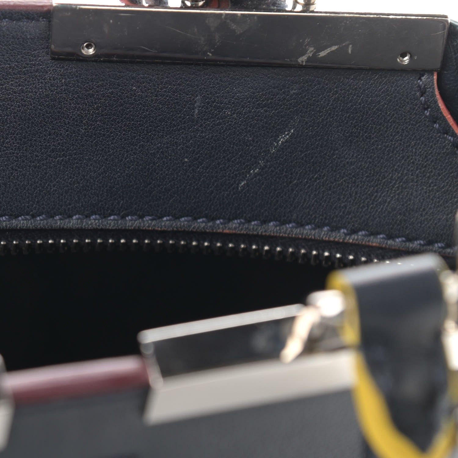 Fendi Vitello Dolce Mini 3jours Tote Blue Notte 12 of 14