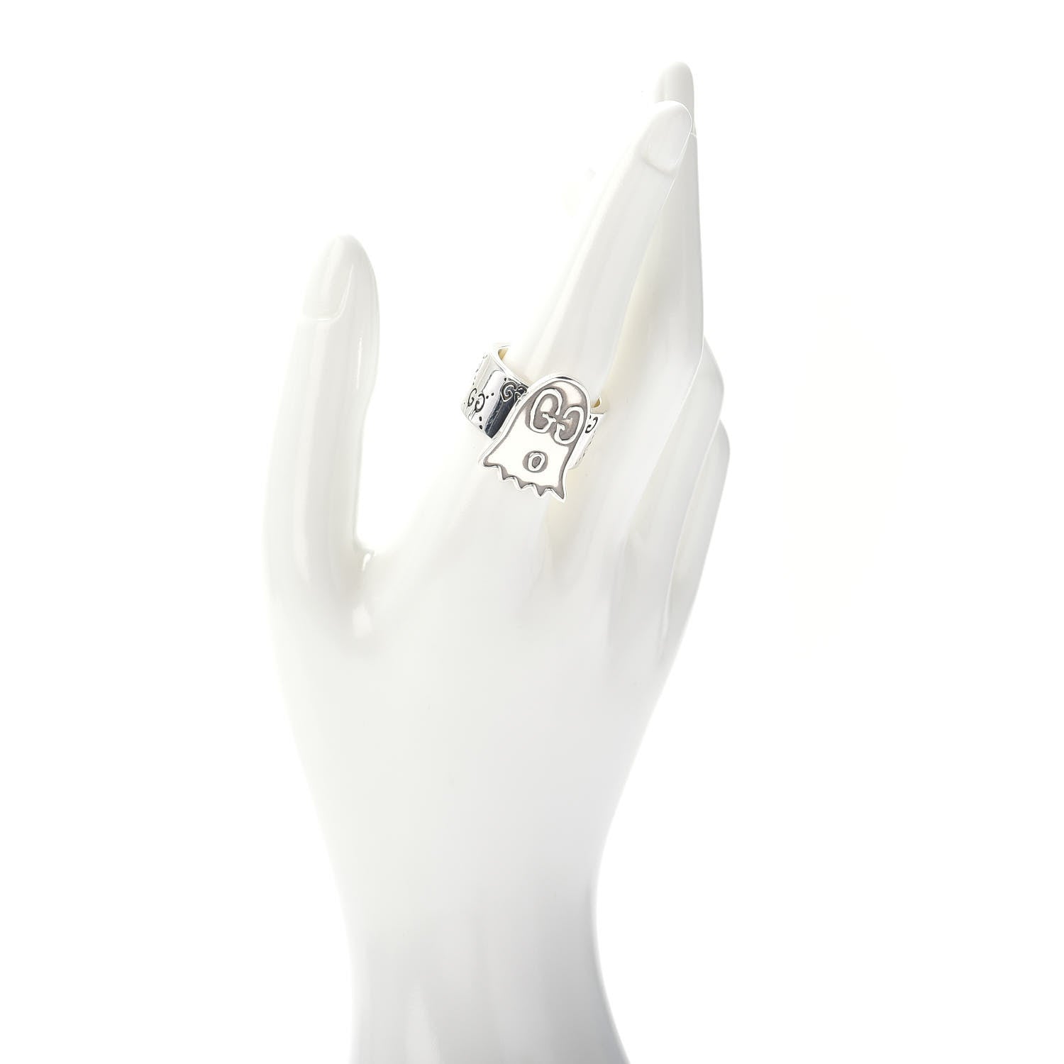 Gucci Sterling Silver GucciGhost Ring 60 9 2 of 5