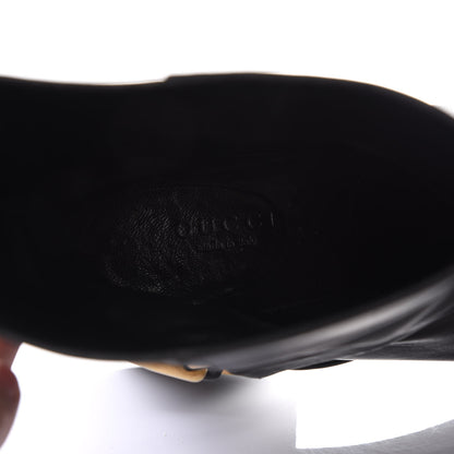 Gucci Calfskin Tess Horsebit Ankle Boots 37 Black 7 of 9