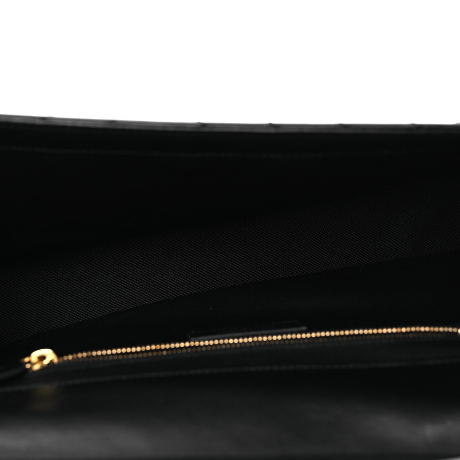 Saint Laurent Smooth Calfskin Matelasse Chevron Large Monogram Satchel Black 9 of 23