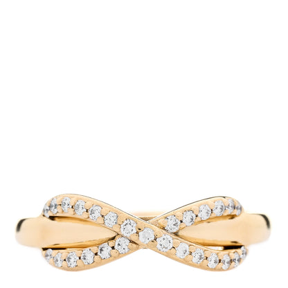 Tiffany 18K Yellow Gold Diamond Infinity Ring 49 5 1 of 5