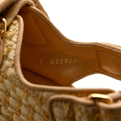 Chanel Braided Fabric Velcro Dad Sandals 39 Beige 8 of 9