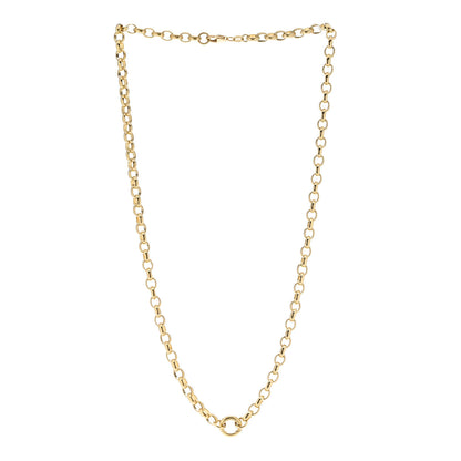 Foundrae 18K Yellow Gold Heavy Belcher Open Chain Mini Chubby Annex Link Necklace 3 of 5