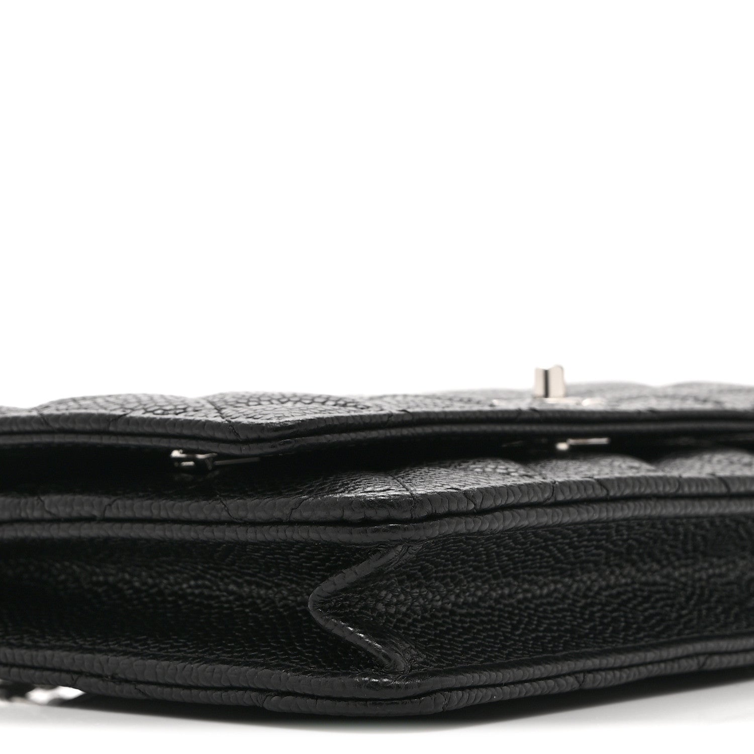 Chanel Caviar Quilted CC Turnlock Wallet On Chain WOC Black 10 of 11
