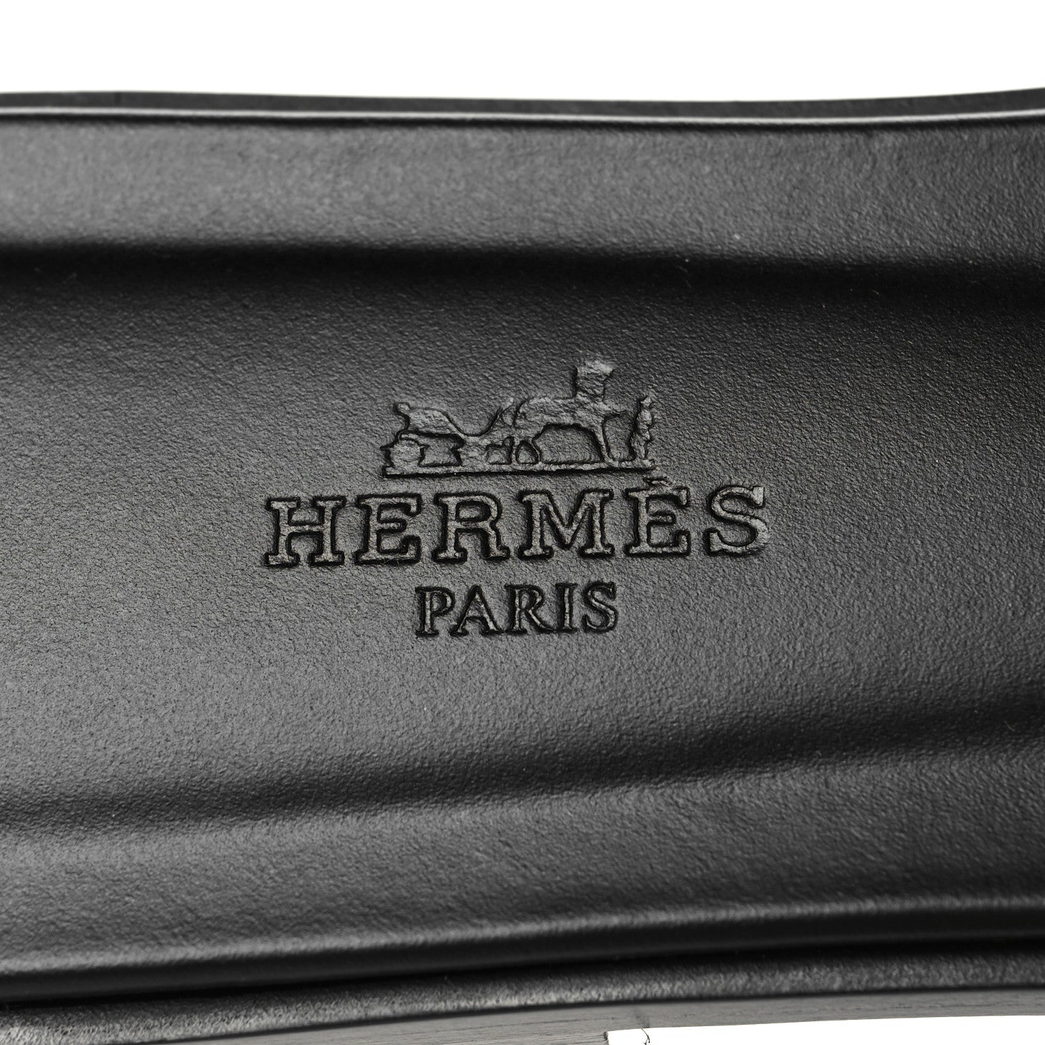 Hermes Box Calfskin Oran Sandals 38 Black 8 of 8
