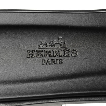Hermes Box Calfskin Oran Sandals 38 Black 8 of 8