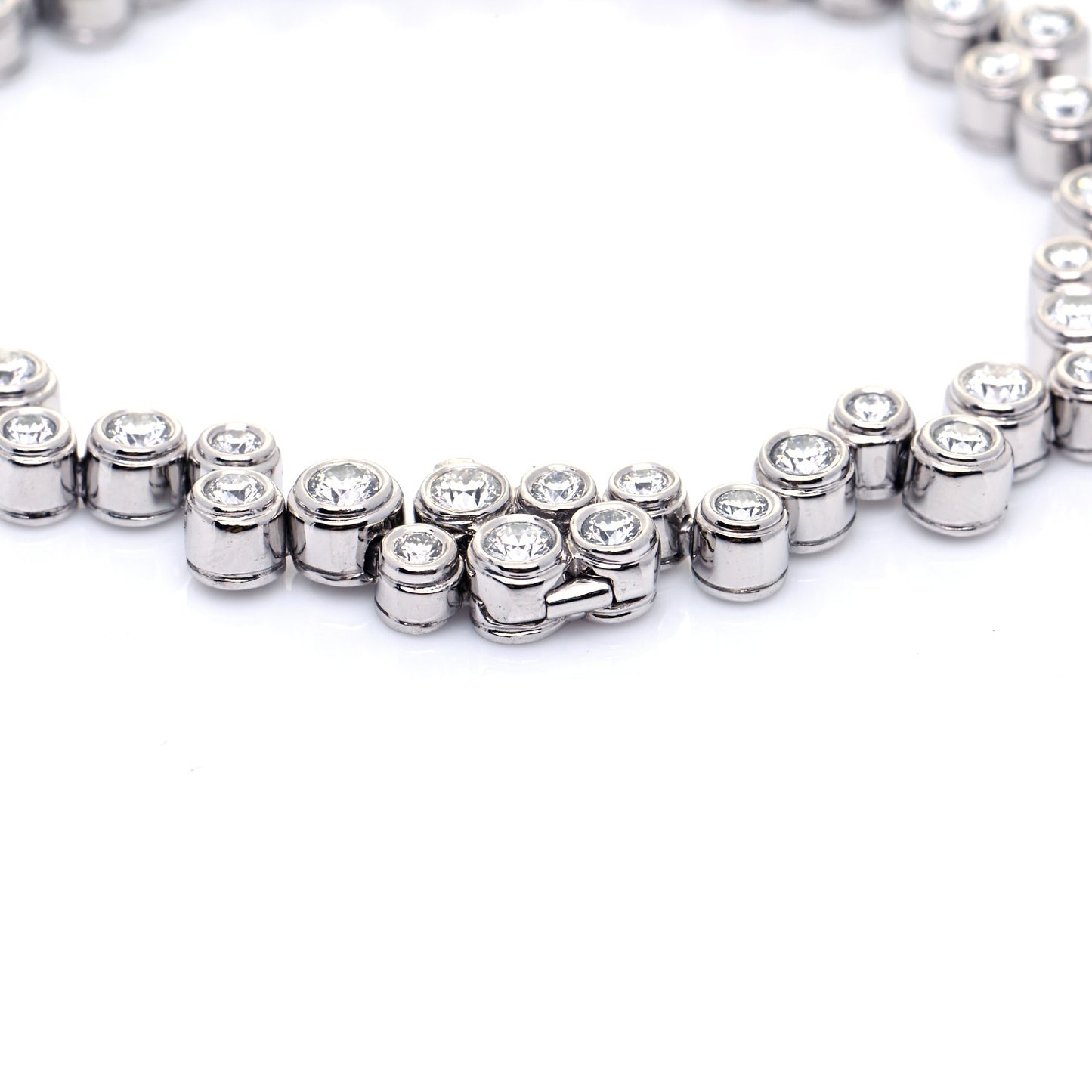 Platinum Diamond Bubble Bracelet
