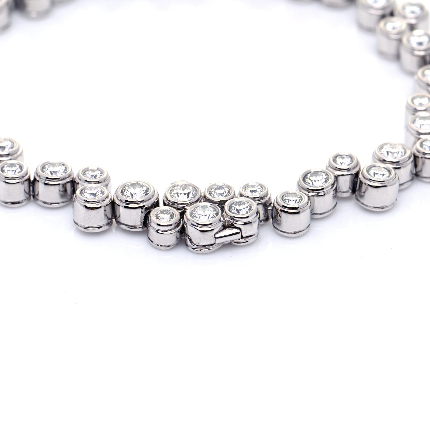 Tiffany Platinum Diamond Bubble Bracelet 4 of 9