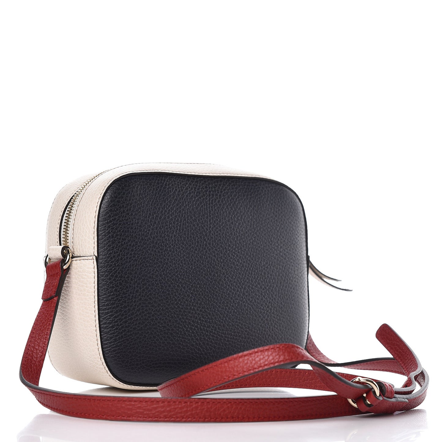 Dollar Calfskin Small Soho Disco Bag Blue Hibiscus Red Mystic White