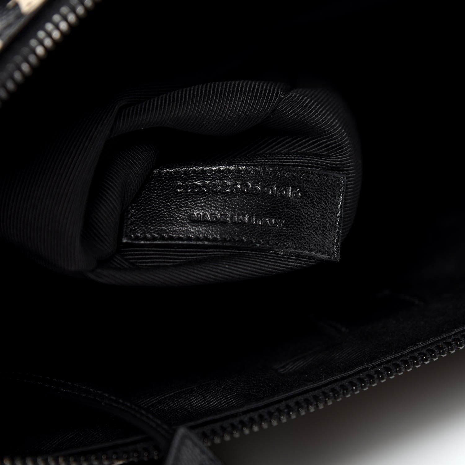 Saint Laurent Grain de Poudre Skeleton Print Medium Museo Briefcase Black 9 of 9